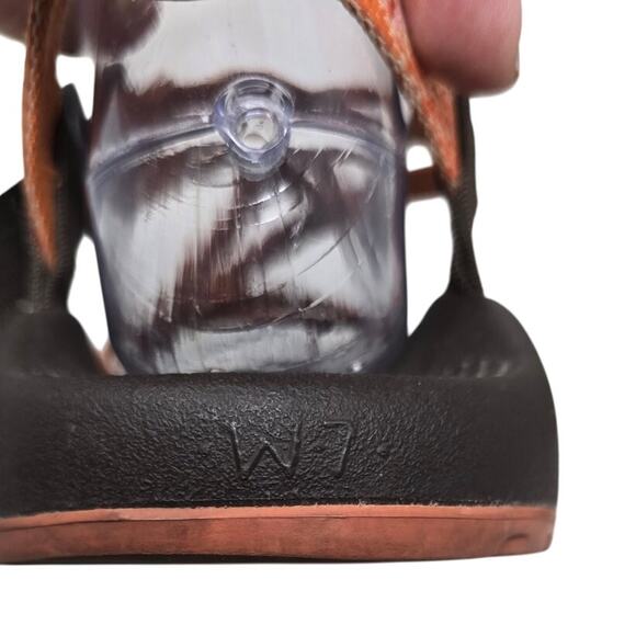 Chaco Shades of Orange Stripes Strappy Summer Women's Sandals 7 - Picture 6 of 6